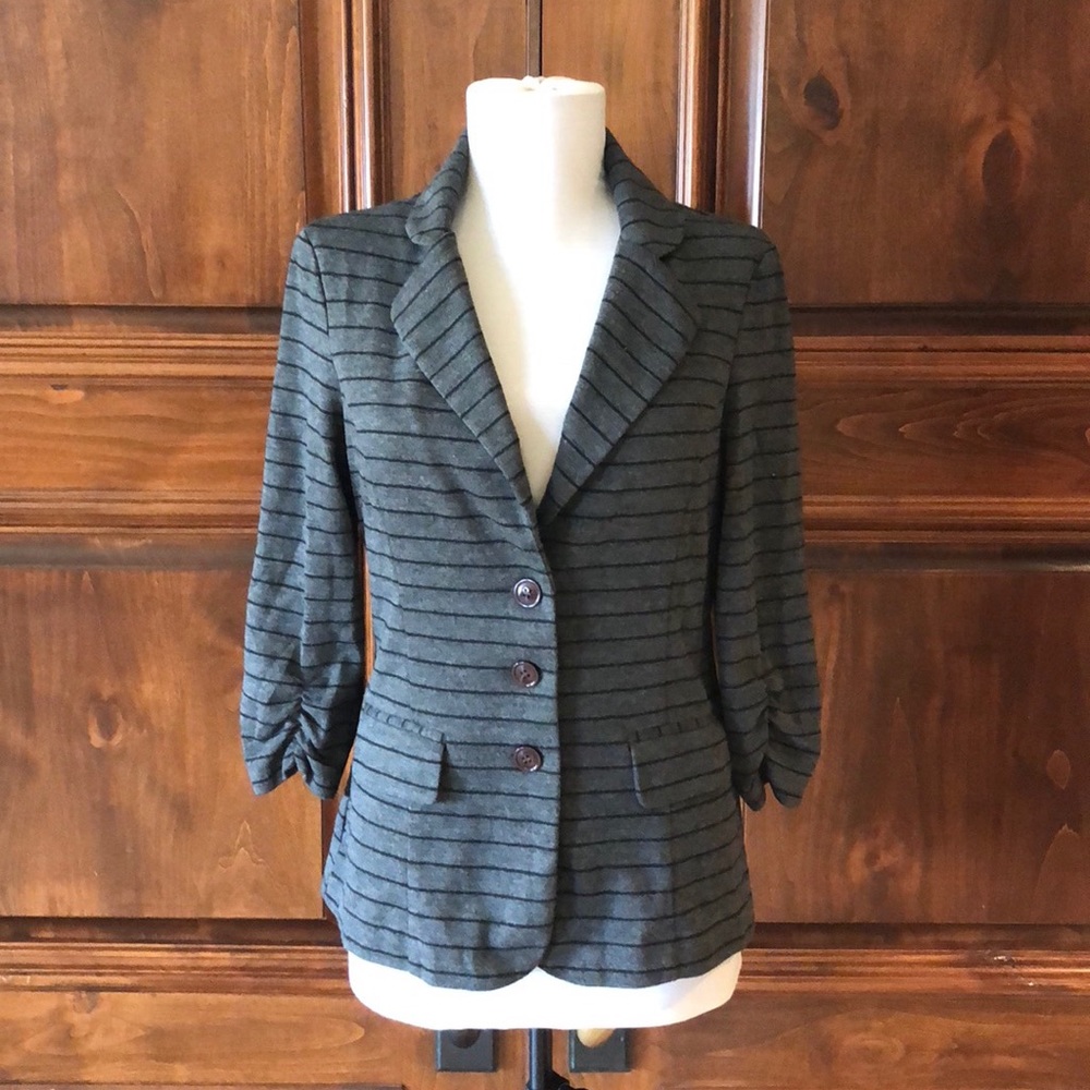 Grey Striped Blazer